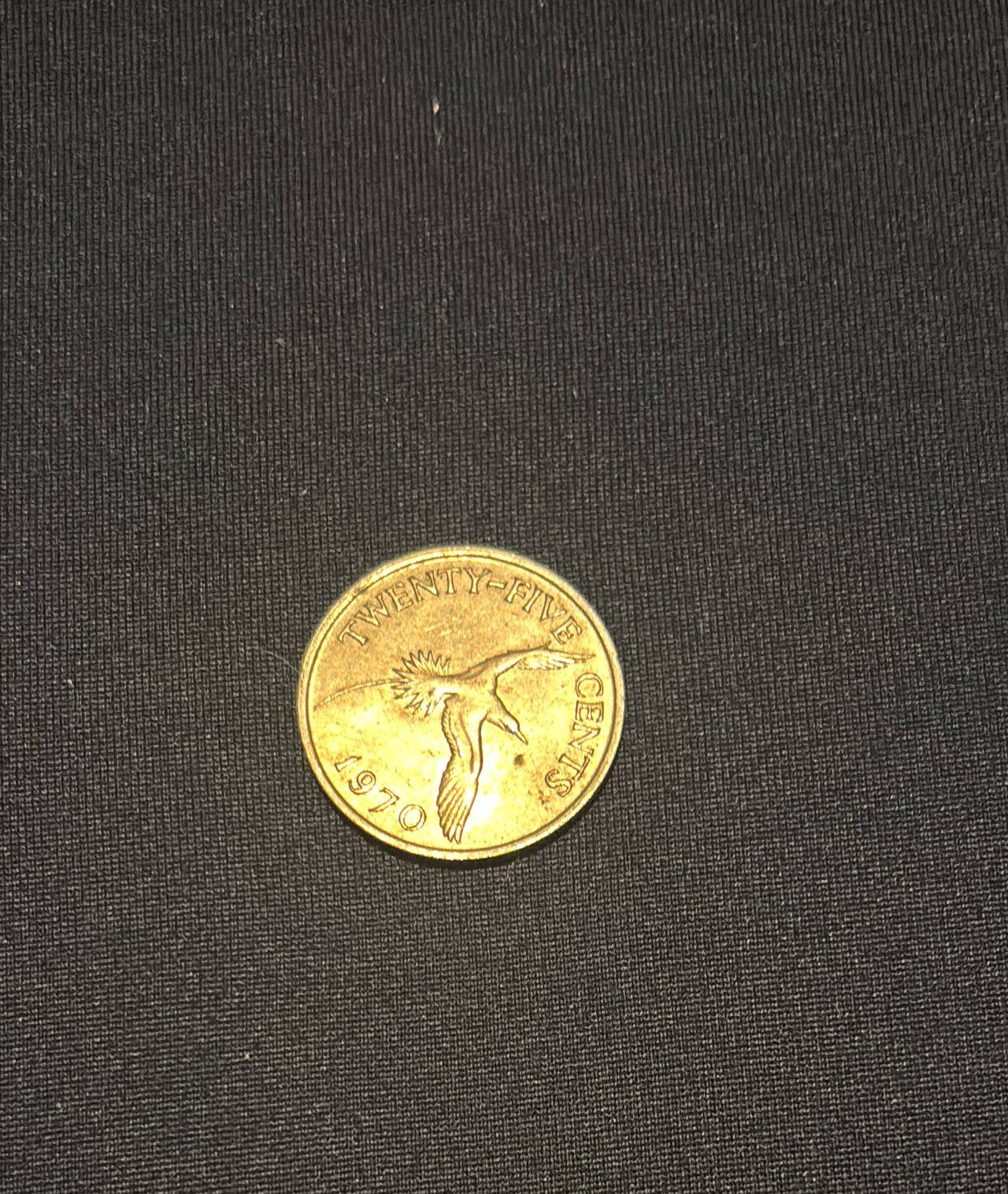 1970 Bahamas 25 Cents Coin