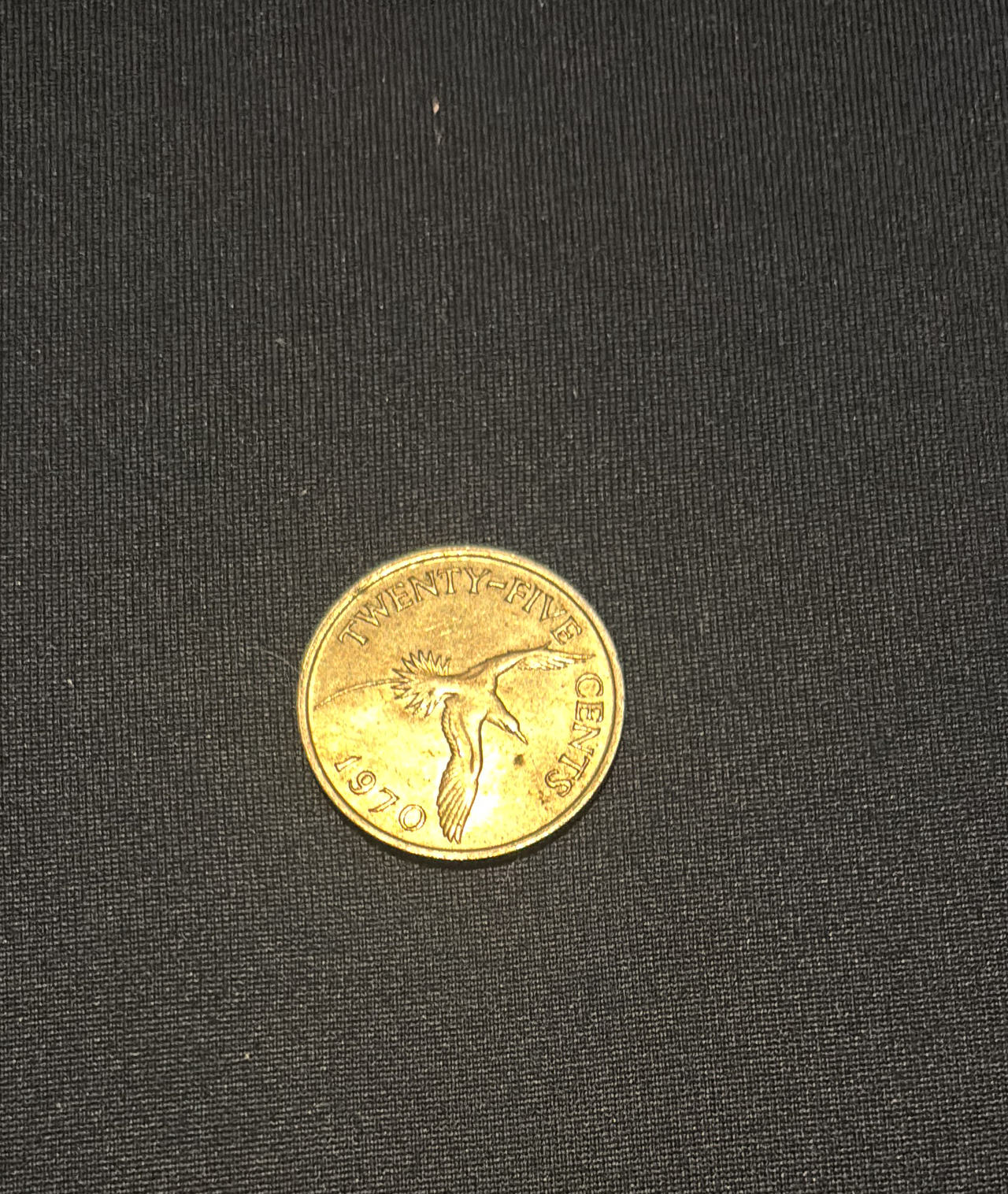 1970 Bahamas 25 Cents Coin