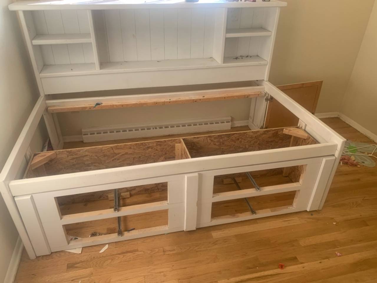 Harper & Bright Designs Twin Platform Bed with Storage Headboard & USB