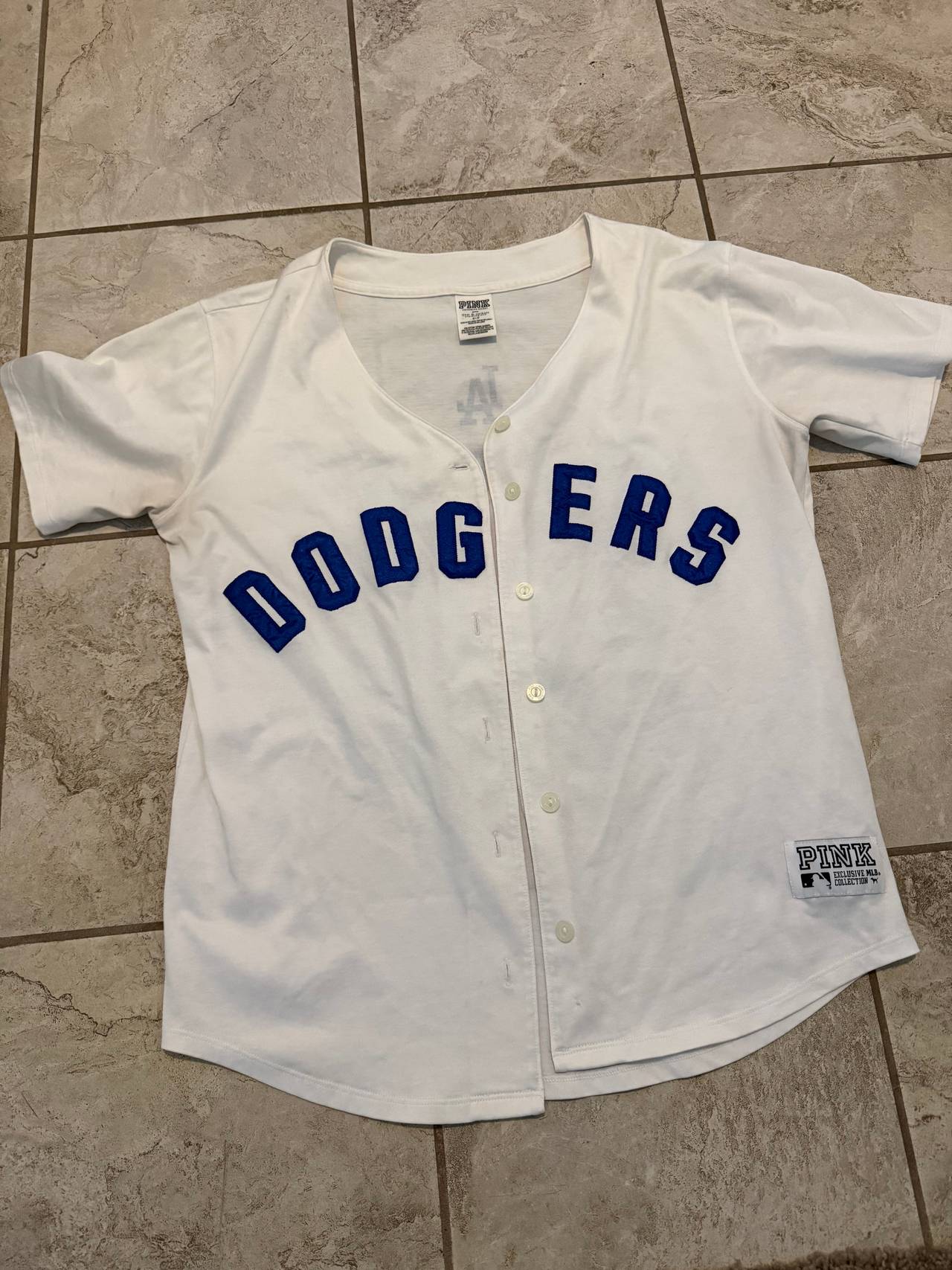 Victoria's Secret PINK Dodgers Baseball Jersey- Size S