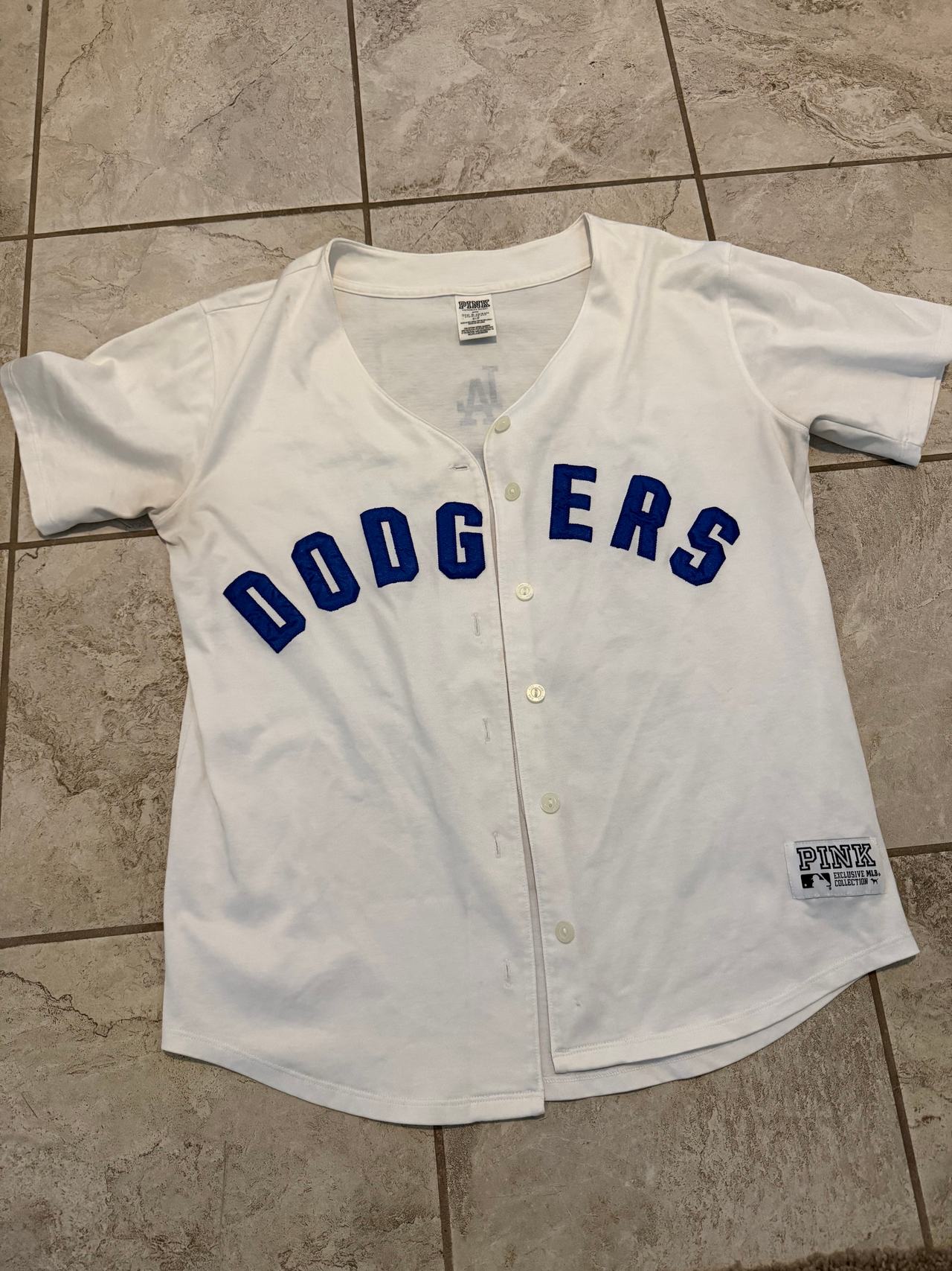 Victoria's Secret PINK Dodgers Baseball Jersey- Size S
