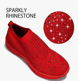 BELOS Women's Red Size 9 Walking Shoes Sneaker
Fashion, Glitter, Rhinestone - Image 5