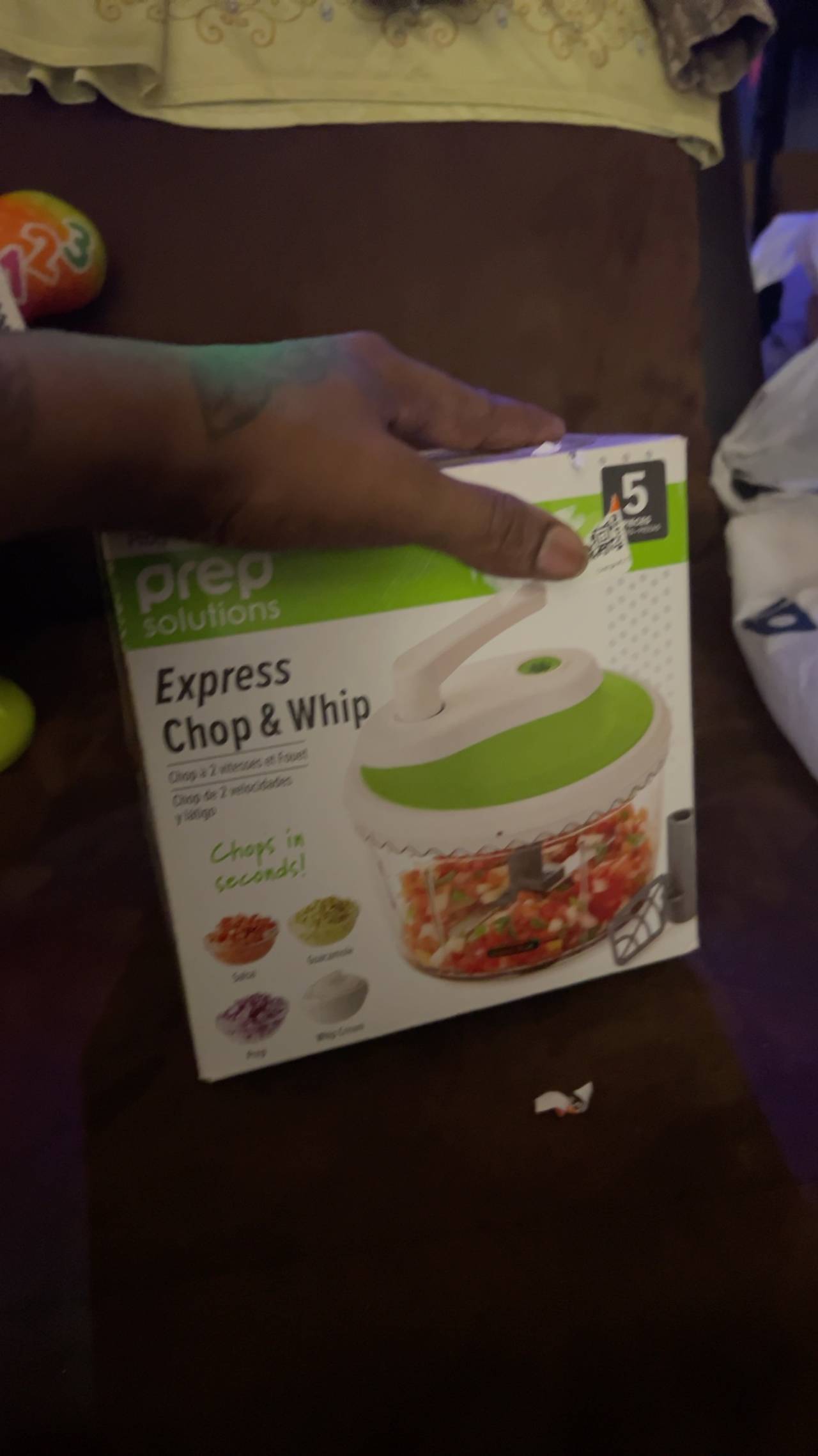 Prep Solutions Express Chop & Whip Dual Speed Hand Pull Food Processor