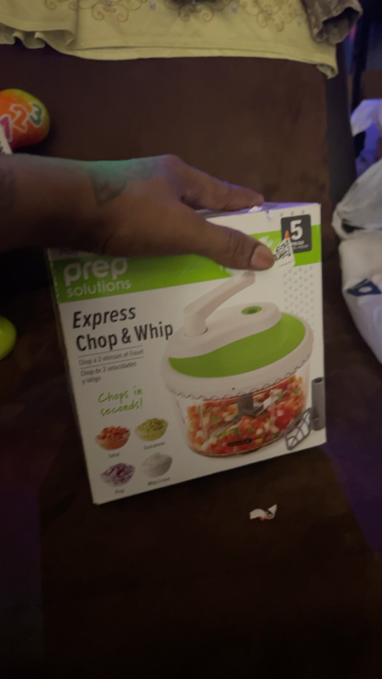 Prep Solutions Express Chop & Whip Dual Speed Hand Pull Food Processor
