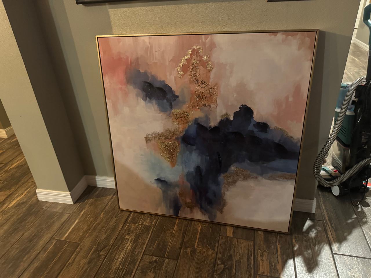Kirkland's Navy and Blush Abstract Canvas Art