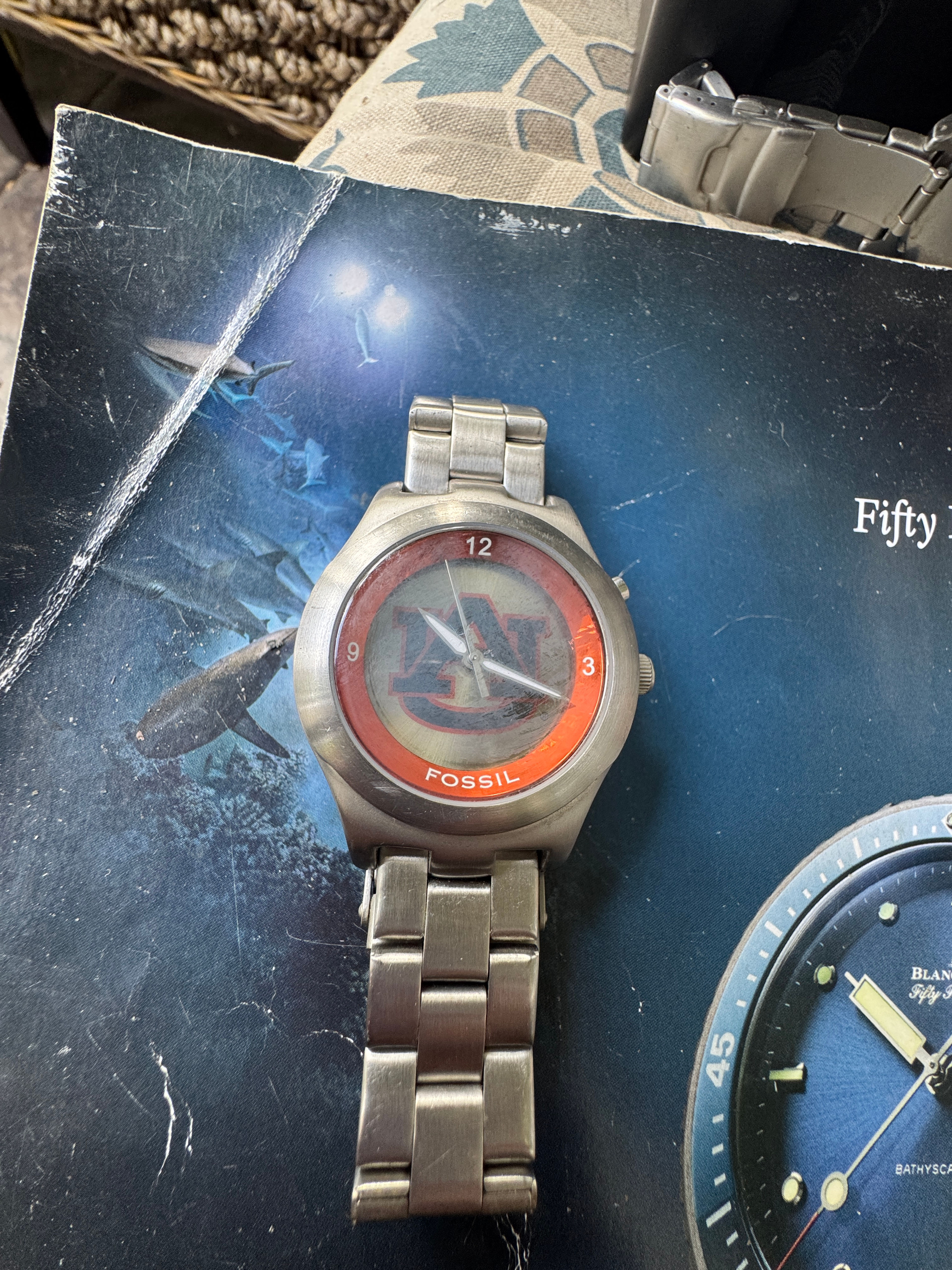 Fossil Auburn Tigers Stainless Steel Watch