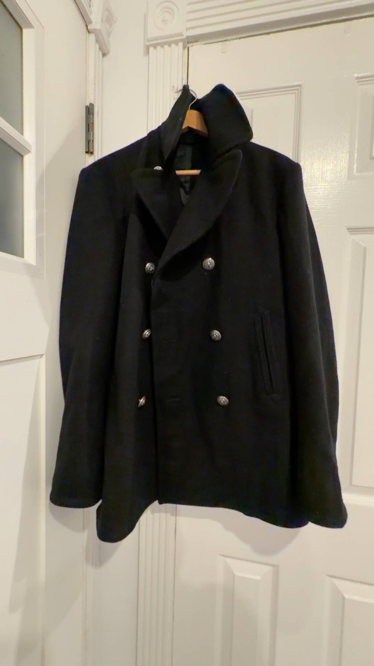VI-MIL, Inc. 100% Wool Navy Peacoat, Size 40S. Coat Jacket 