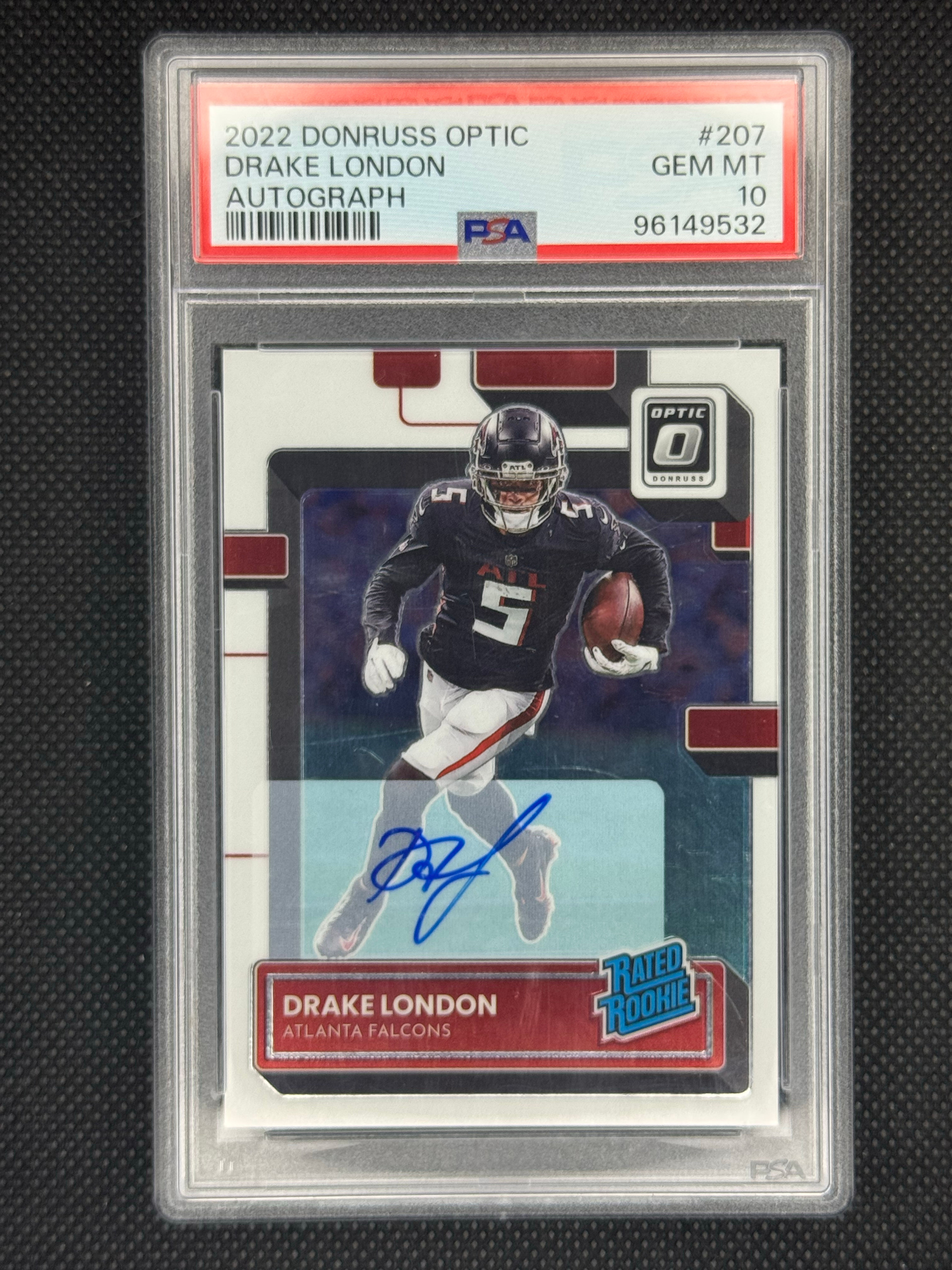 2022 Donruss Optic Drake London Autograph Rated Rookie Card