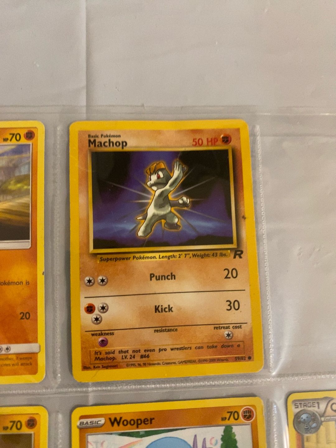 Pokemon Machop Team Rocket 1st Edition Card