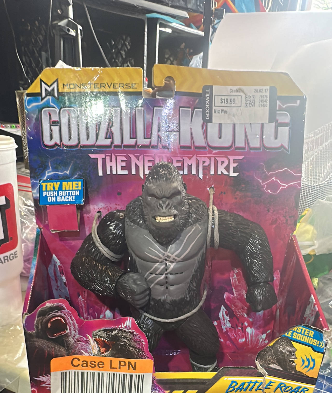 Playmates Godzilla x Kong: The New Empire Battle Roar Kong Action Figure. 211