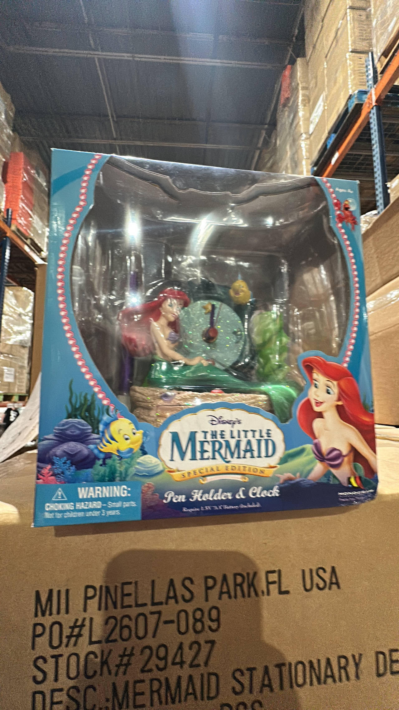 Disney The Little Mermaid Special Edition Pen Holder & Clock