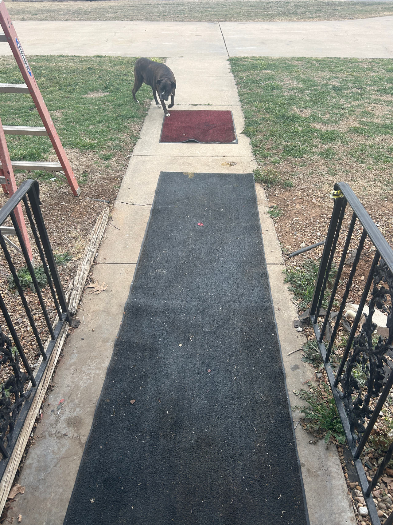 Black and Red Commercial Rubber-Backed Floor Runner Mats