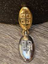 Givenchy Vintage 4G Logo Two-Tone Drop single clip on earring. - Image 1