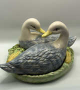 Ceramic Duck Figurine with Corn Base - Image 1