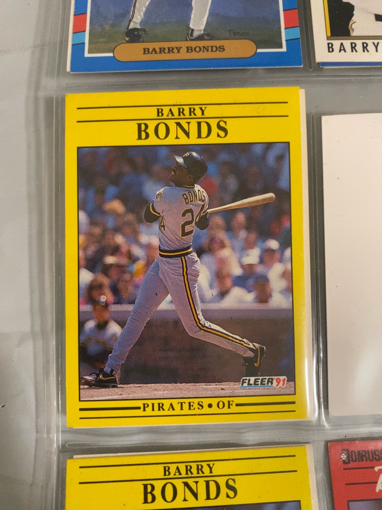 Fleer 1991 Barry Bonds #33 Error Card