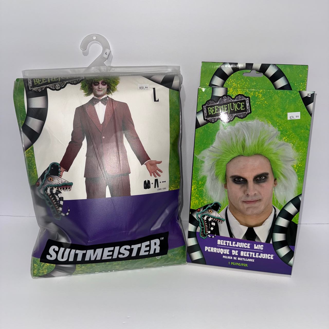 SUITMEISTER Men’s Beetlejuice Halloween Costume Bundle