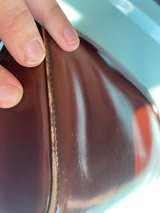 Cristian Italian Leather Crossbody Camera Bag Brown Vintage Made Italy - Image 5