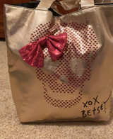 Betsey Johnson XOX Betsey Metallic Skull Tote Bag - Image 1