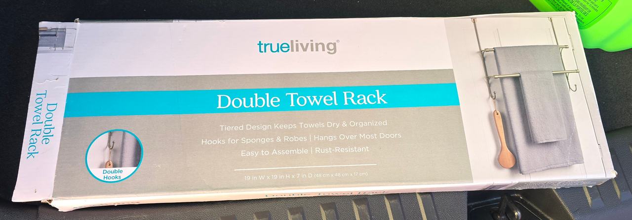 True Living Double Towel Rack