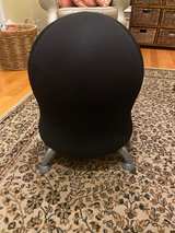 Safco Zenergy Ball Chair Black Seat/Black Back with Silver Base - Image 4