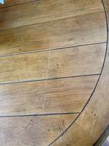 Vintage Round Wood Dining Table Set - Image 6