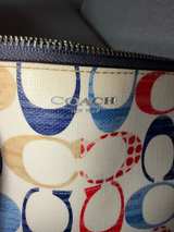 Coach Signature Corner Zip Wristlet in Multi-Color Logo - Image 3