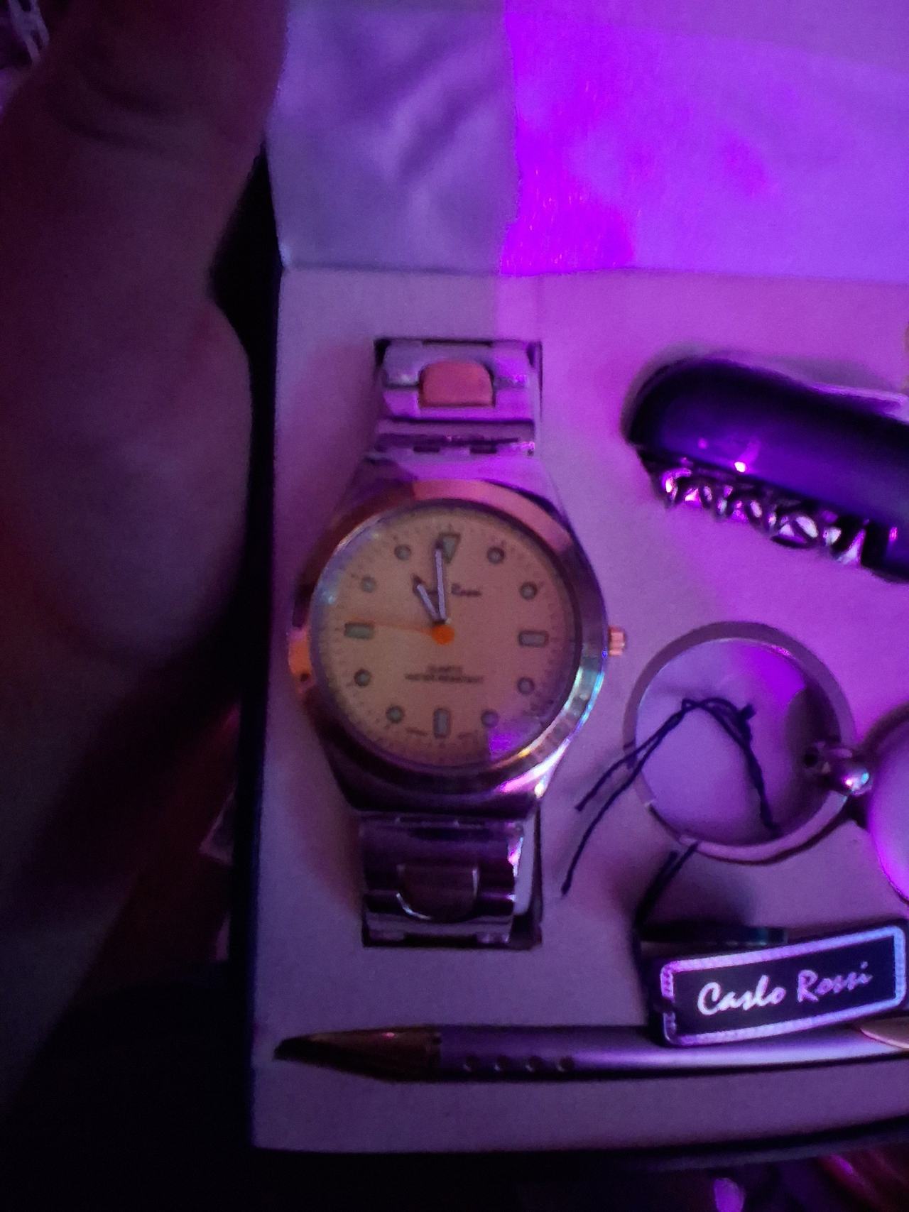 Carlo Rossi Men's Watch and Accessory Gift Set