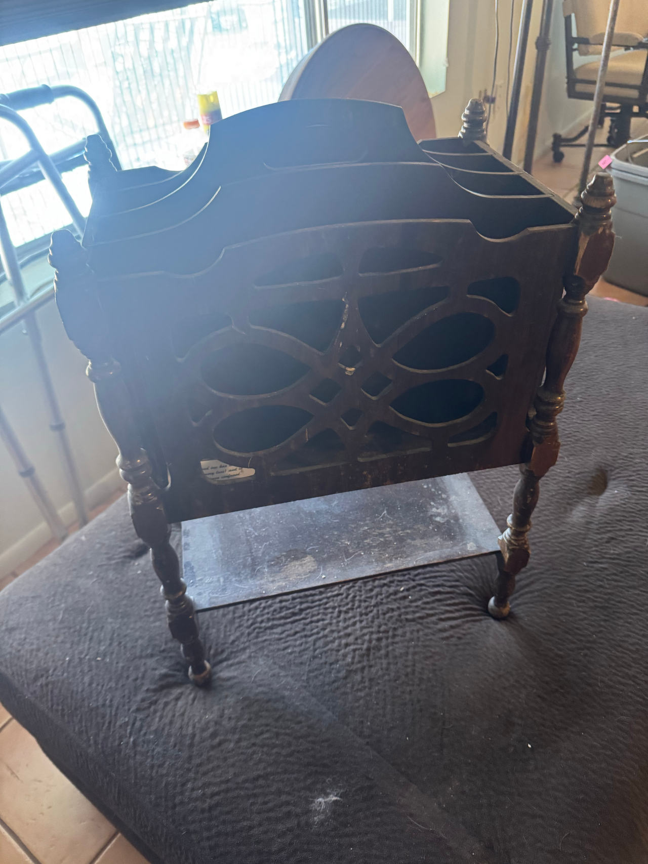 Antique Wooden Magazine Rack
