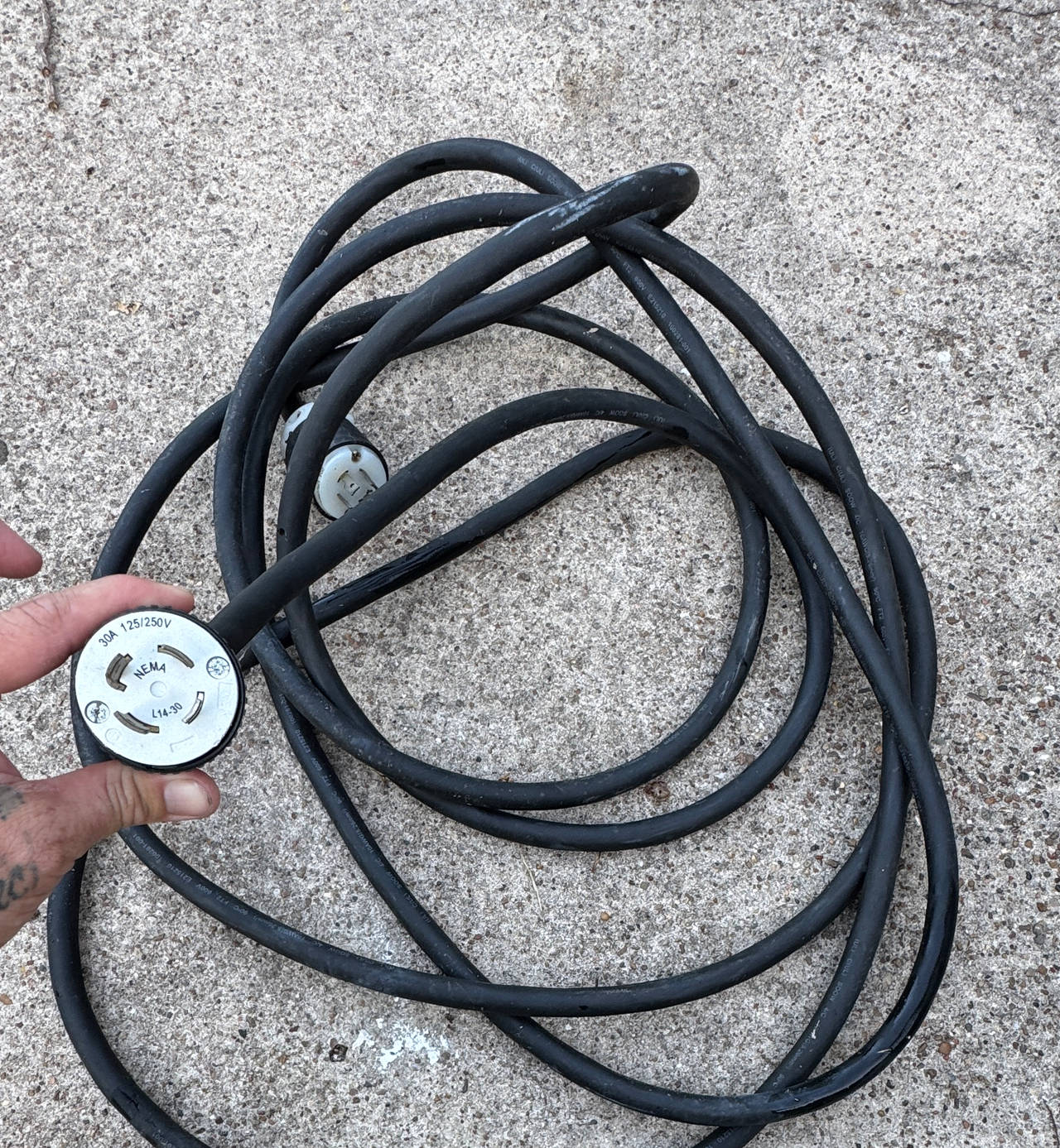 30 Amp NEMA L14-30 Generator Extension Cord female to female 25’