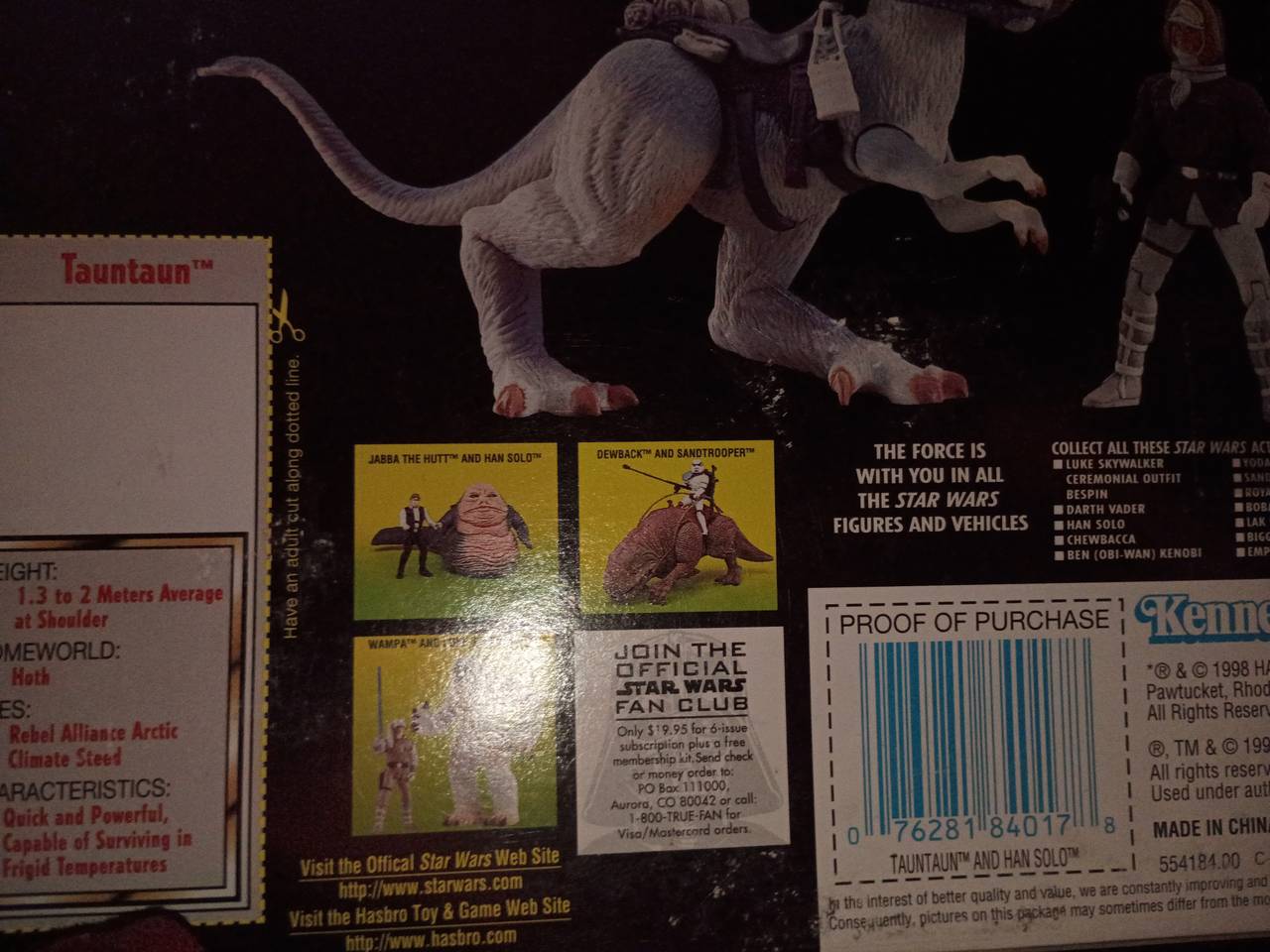 Star Wars: The Power of the Force Tauntaun and Han Solo Action Figure Set