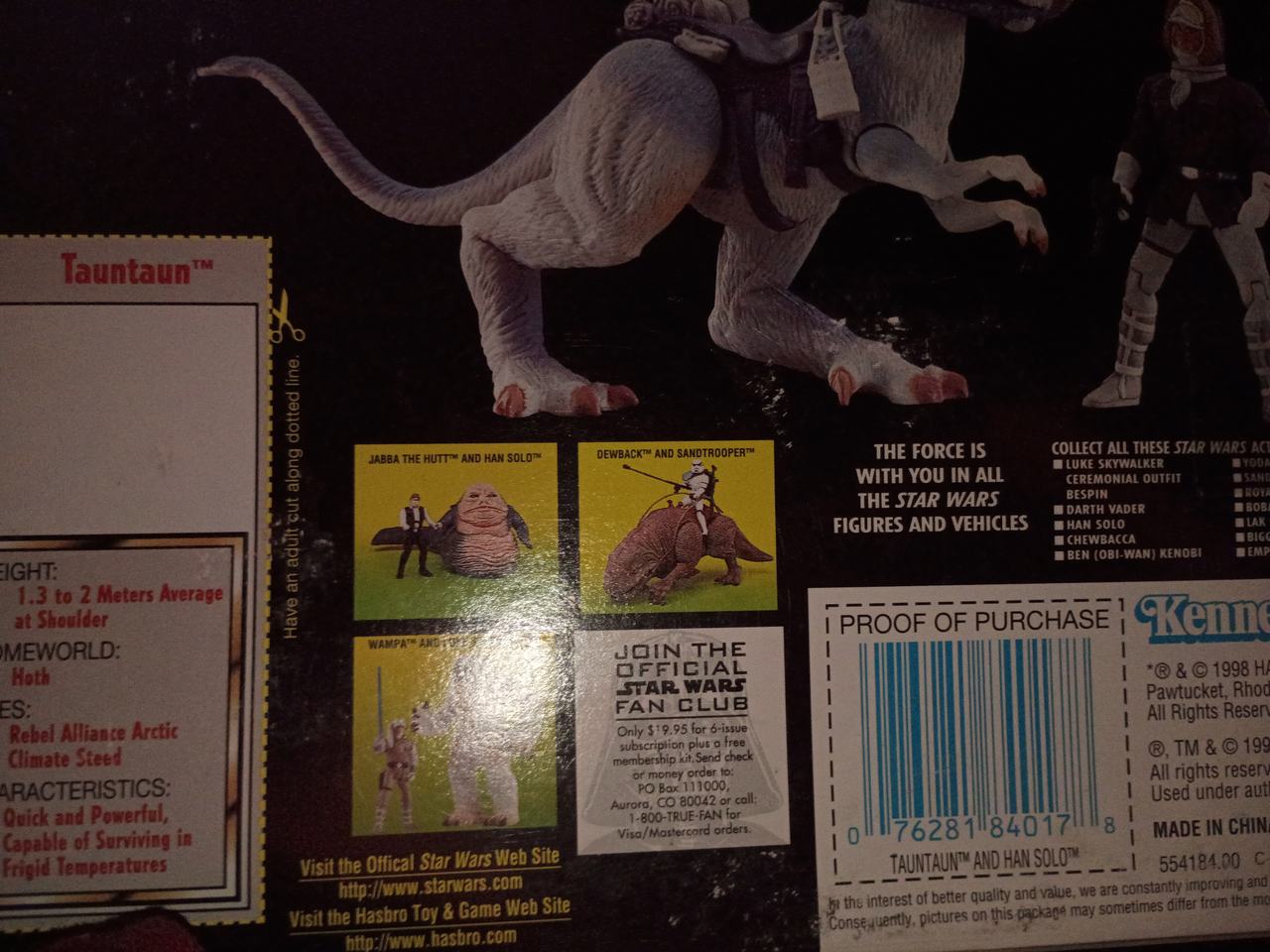 Star Wars: The Power of the Force Tauntaun and Han Solo Action Figure Set