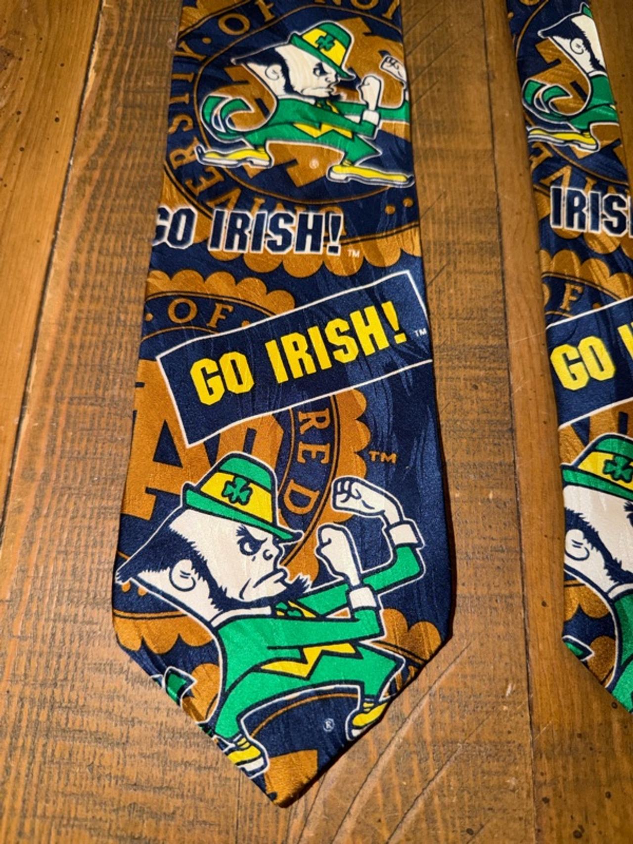 Notre Dame Fighting Irish Silk Tie University Football Go Irish Team NCAA