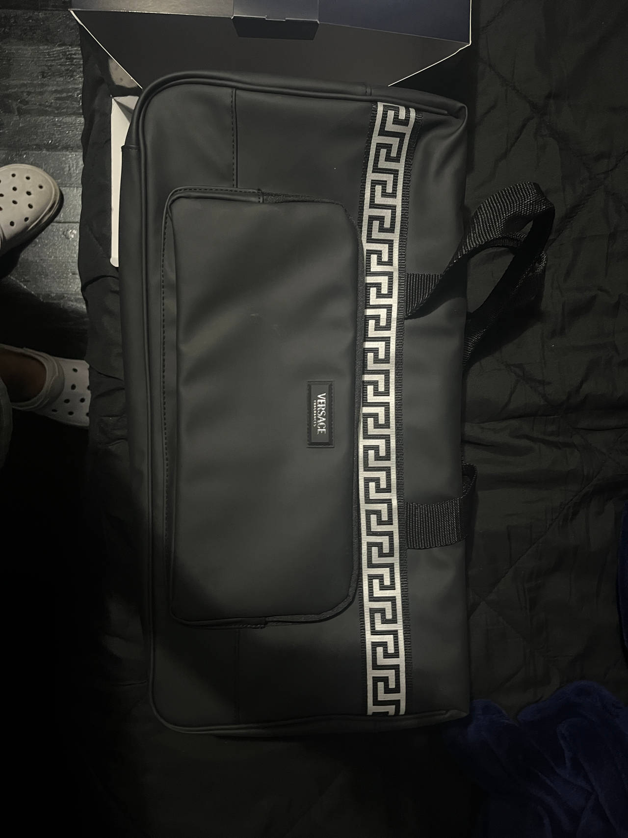 Versace Greca Border Duffel Bag