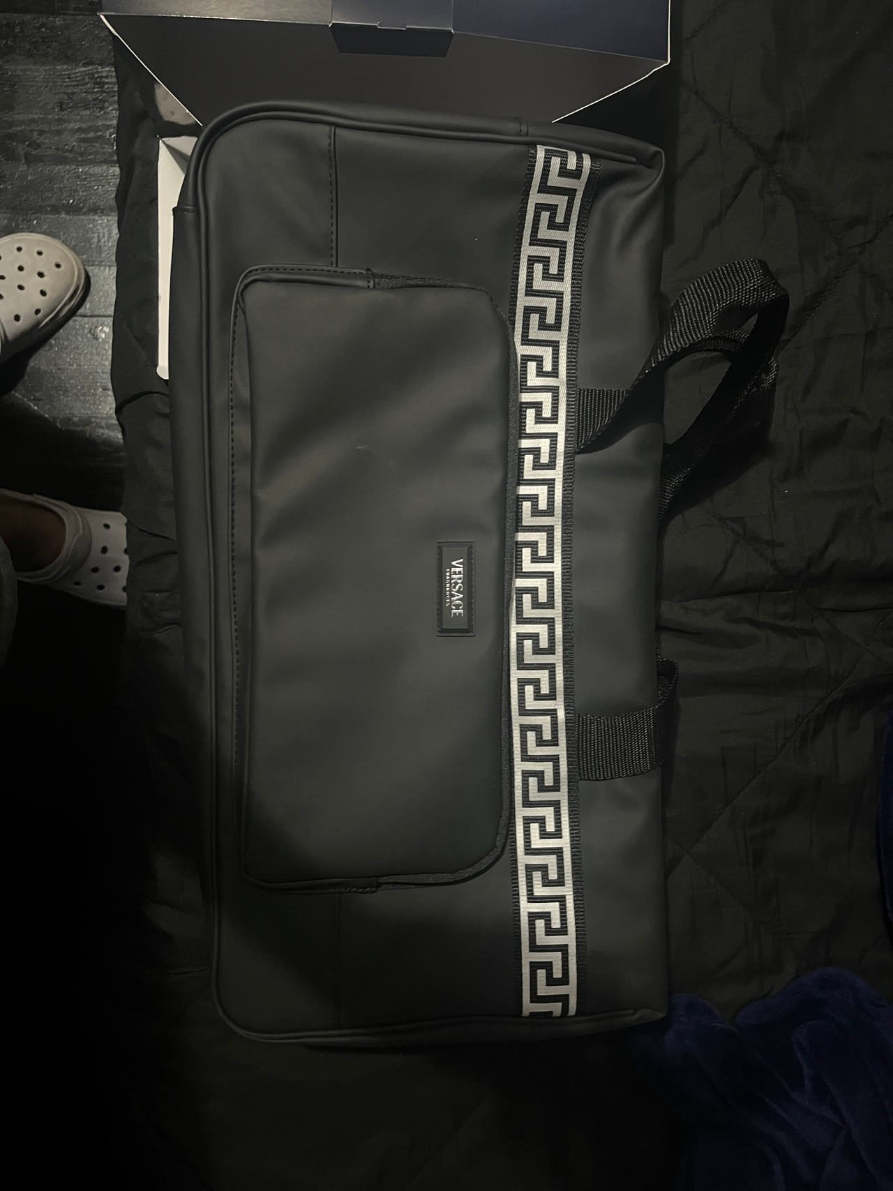 Versace Greca Border Duffel Bag
