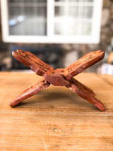 Hand Carved Wooden Folding Book Stand (Rehal) - Image 5