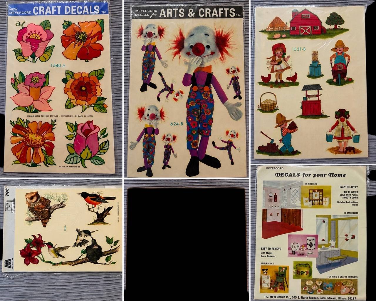 Meyercord Vintage Craft Decals Assortment