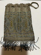 Antique Beaded Drawstring Reticule Purse - Image 2