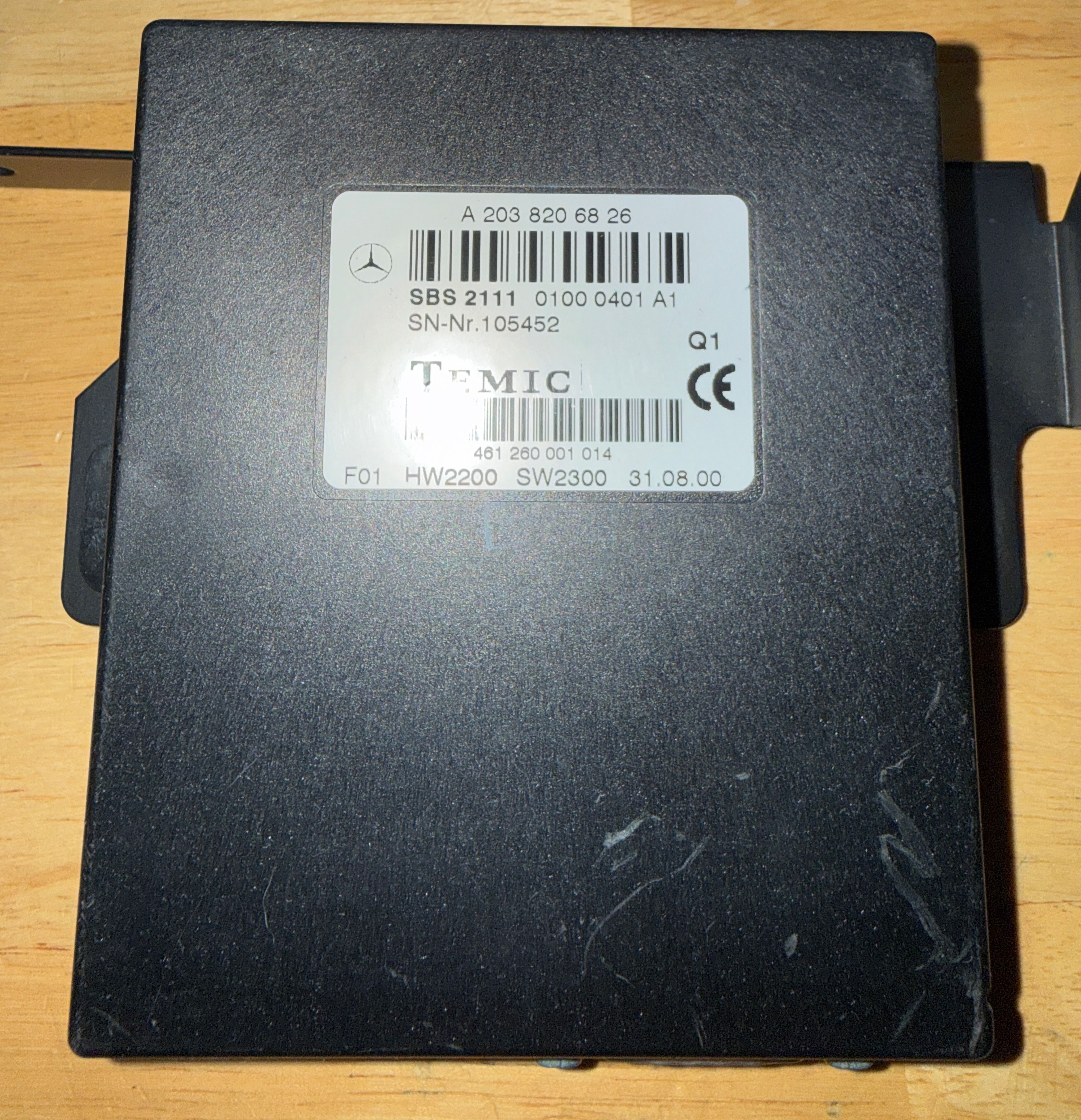 2000-2006 Mercedes Voice Control Module Part # A2038206826