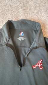 Majestic Atlanta Braves Quarter-Zip Polo Shirt - Image 2