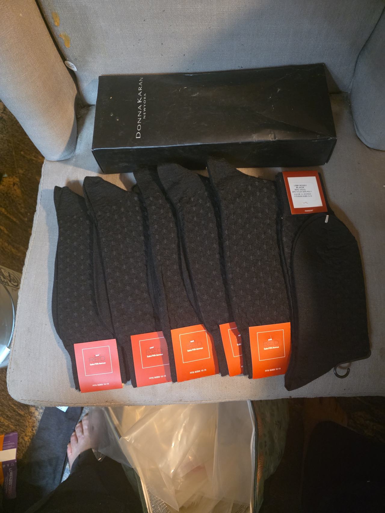 Donna Karan New York Wool Blend Dress Socks 6-Pack#17