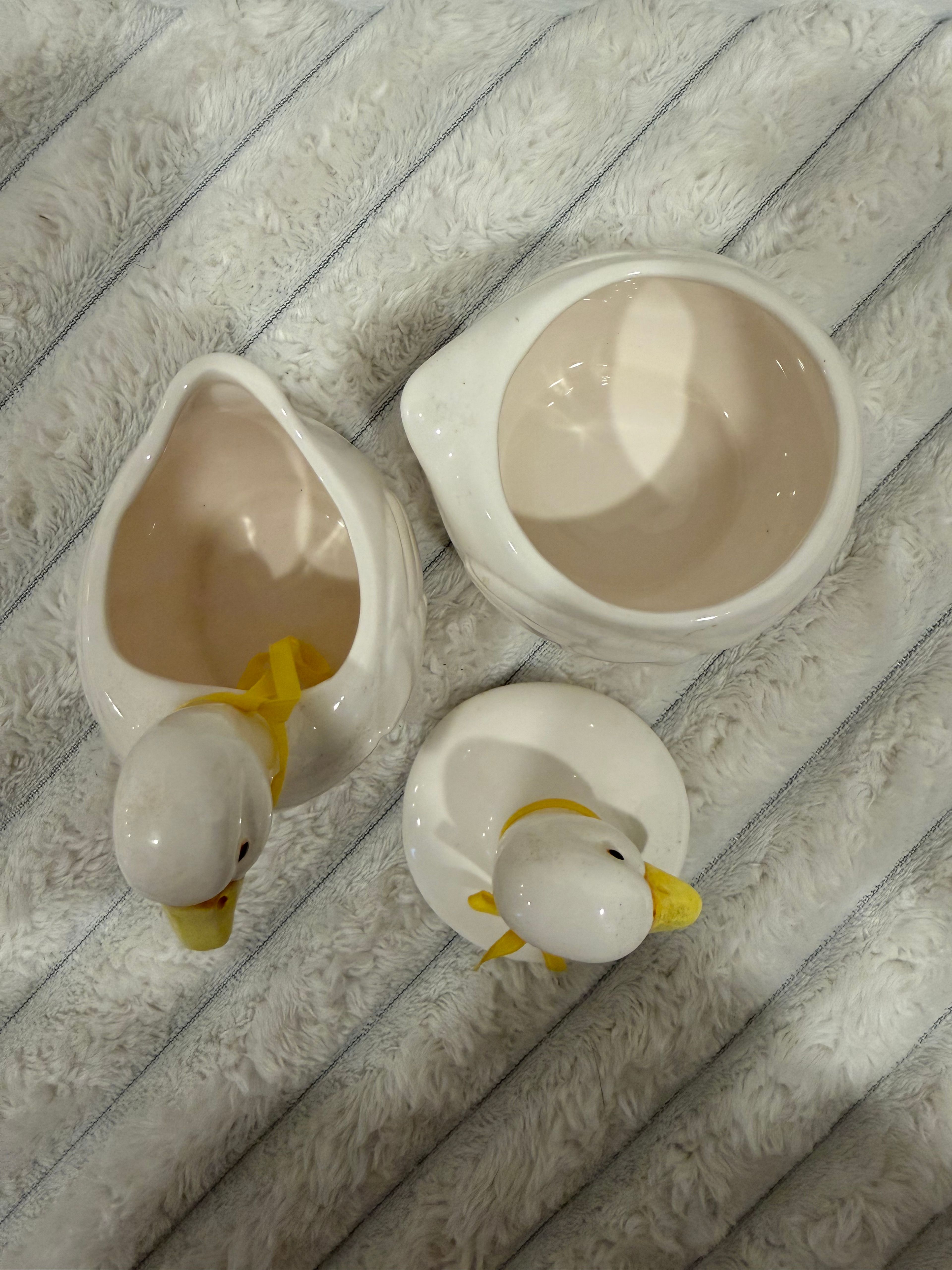 Ceramic Duck Creamer and Sugar Bowl Set - Image 7