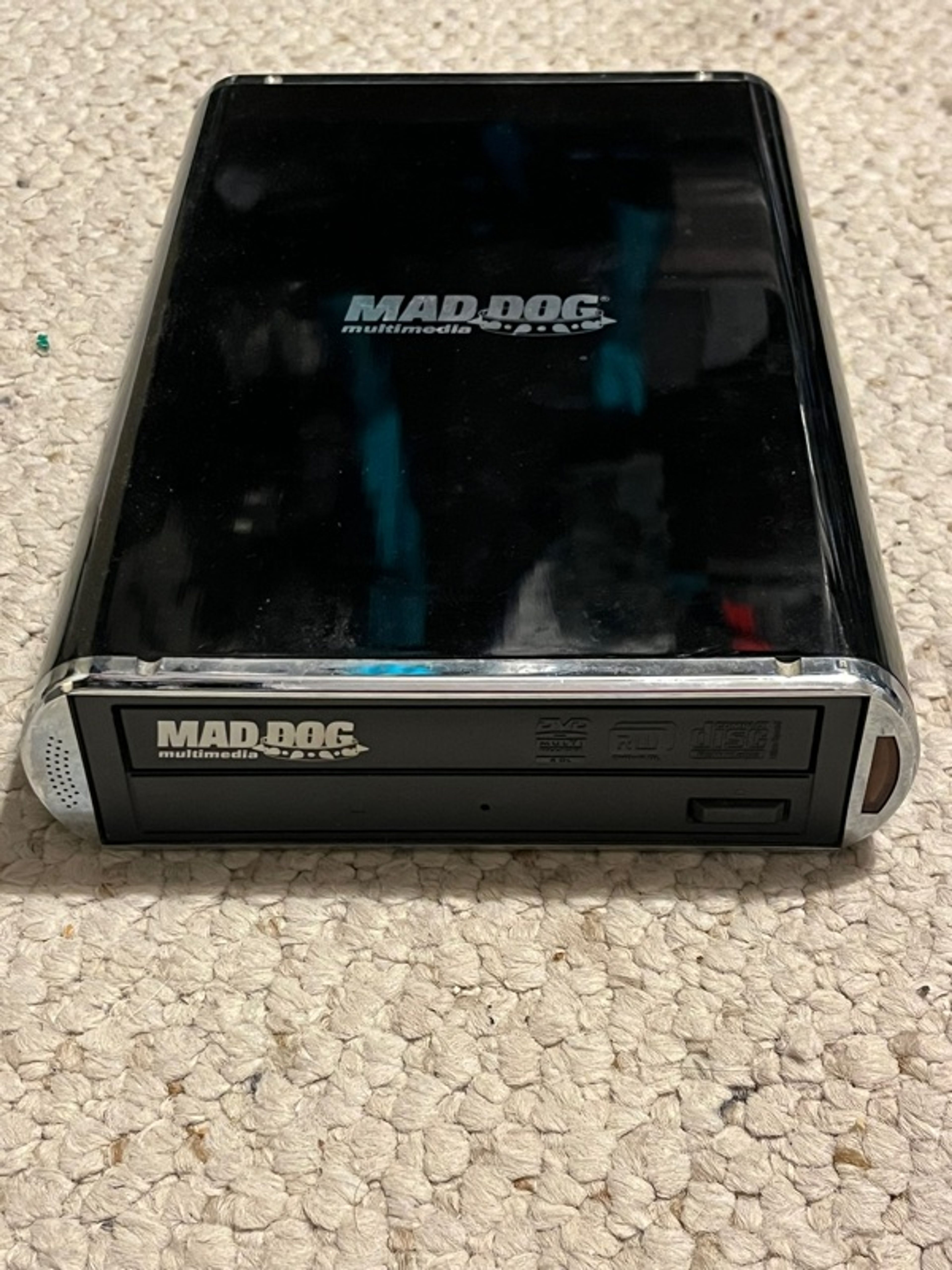 Mad Dog Multimedia MegaStor External DVD-RW Drive Silver/Black