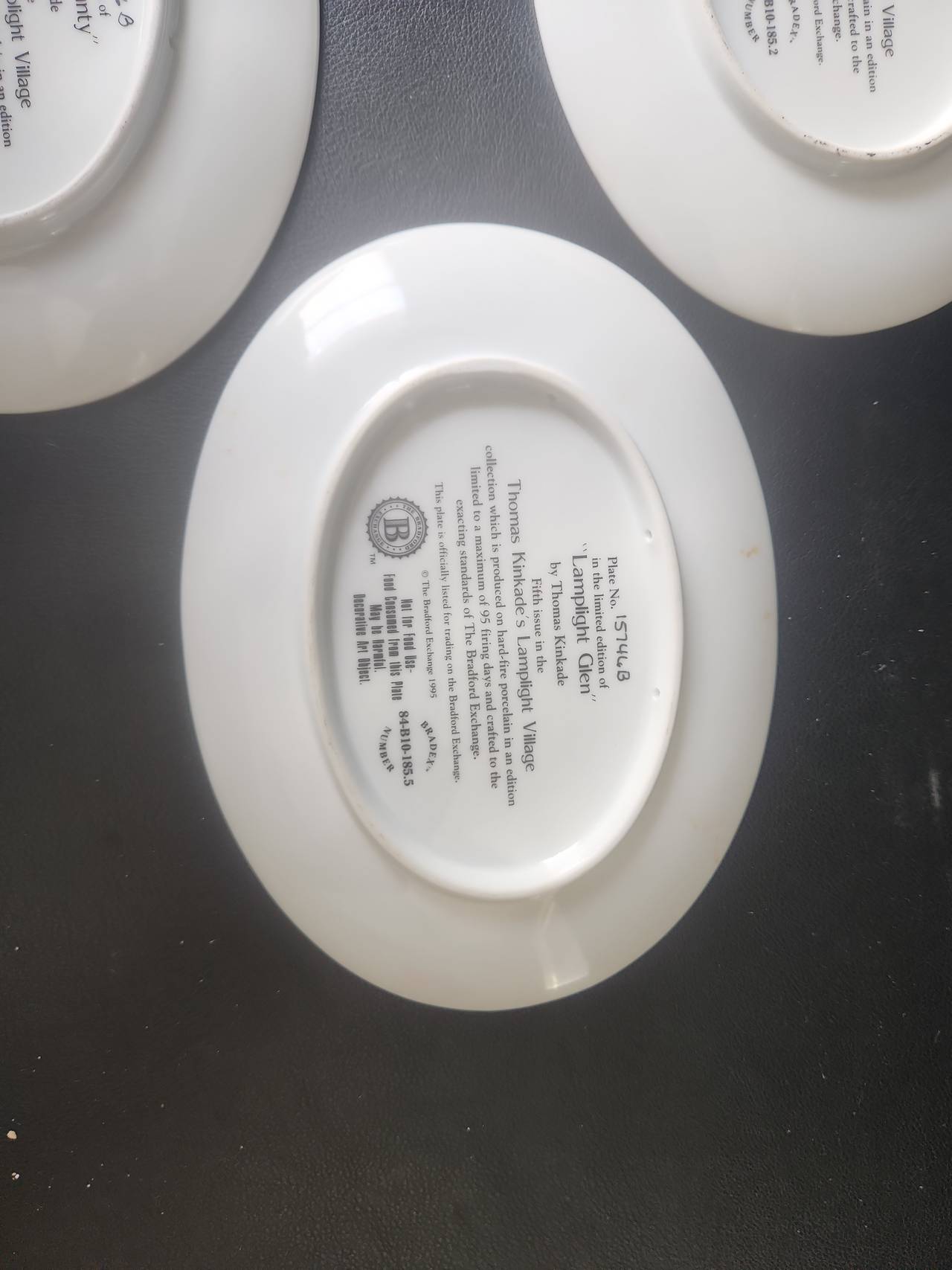 Thomas Kinkade Lamplight Village Collector Plates Set of 4