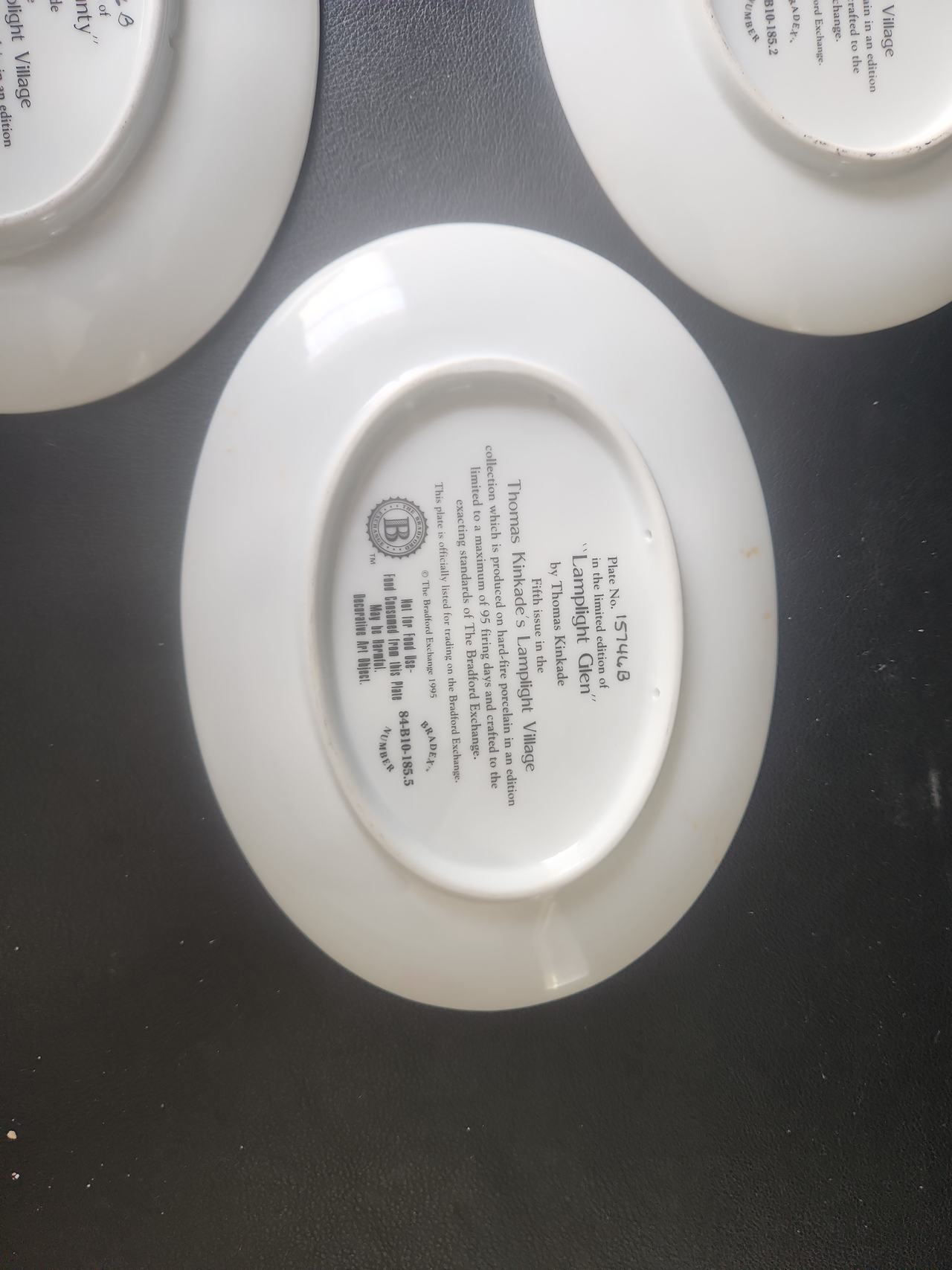 Thomas Kinkade Lamplight Village Collector Plates Set of 4