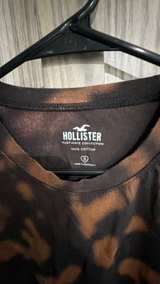 Hollister Must-Have Collection Cropped Tie-Dye Tee brown/black size small - Image 2