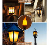 E12 Flame Bulbs 6 Packs, 3 Mode LED Candelabra Flame Light Bulb 2.0 Watt Warm - Image 6