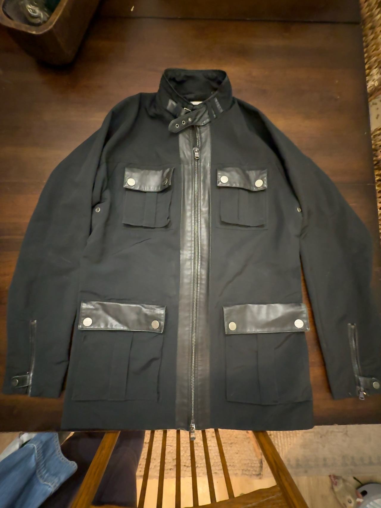 Michael Kors Men's Light Jacket with Leather accents