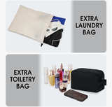 WANDF Cabin Bag Airlines 18x14x8 Personal Item Bag USB Port and Shoe Compartment - Image 3
