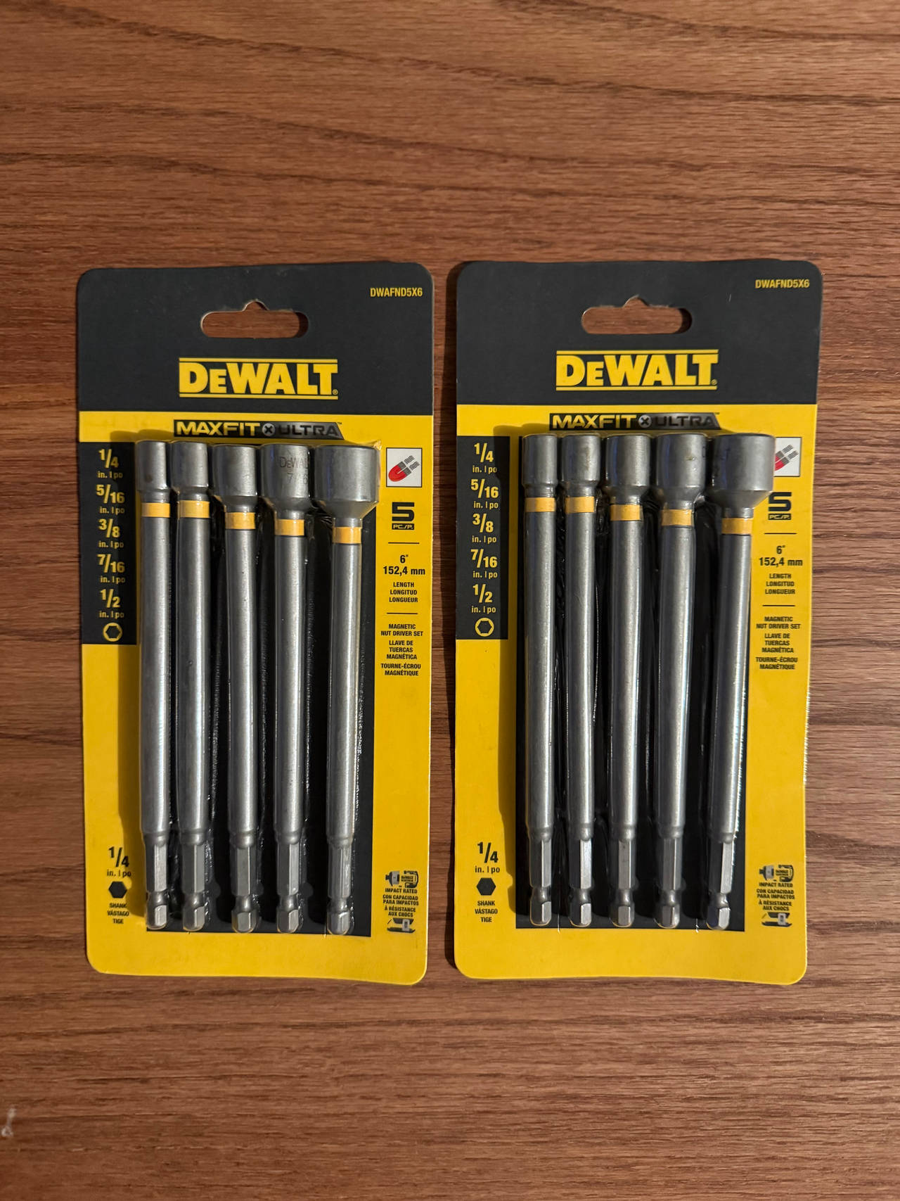 DEWALT MAXFIT Ultra 6 in. Magnetic Nut Driver Set (5-Piece)