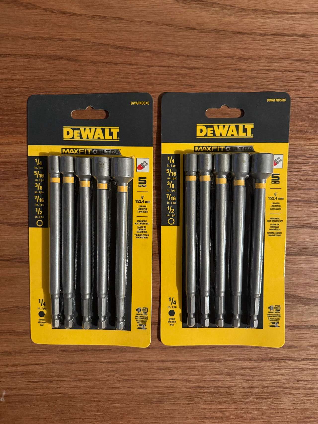 DEWALT MAXFIT Ultra 6 in. Magnetic Nut Driver Set (5-Piece)